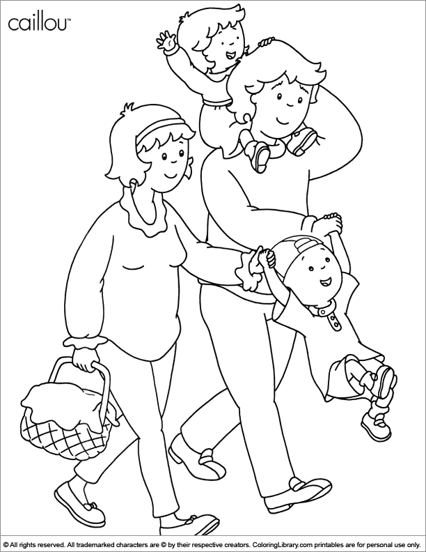 Plansa de colorat cu Caillou 15 7
